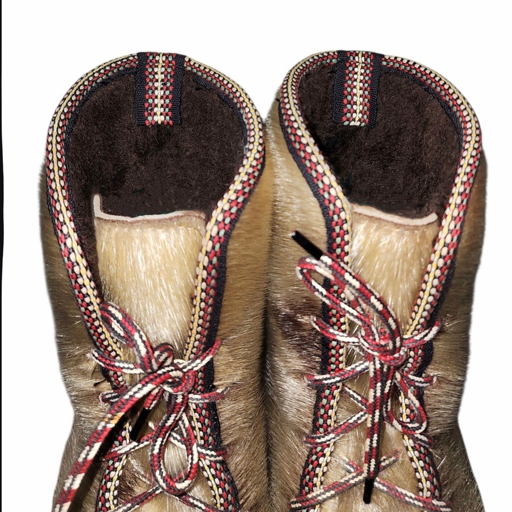 Norwegian Finnish Sámi Reindeer Hide Winter Nutukas Finnesko Boots 9 9.5 40 EXC - Picture 4 of 12